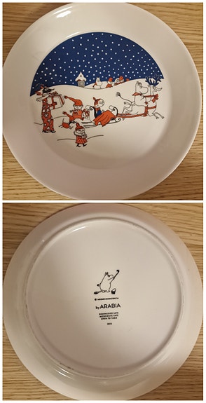 Joulutervehdys muumilautanen