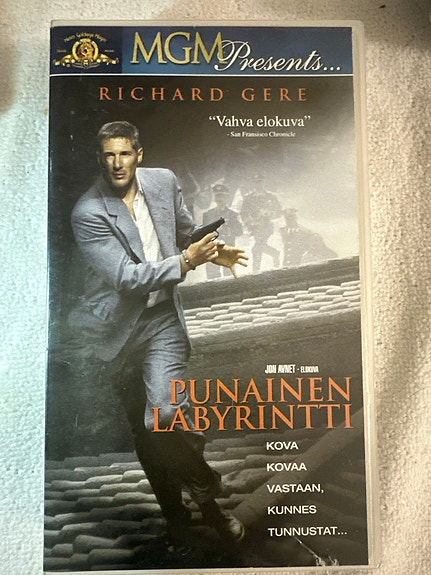 Punainen Labyrintti VHS-elokuva toiminta