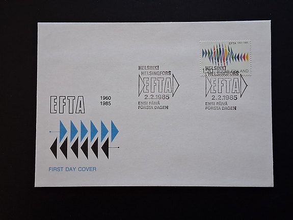Ensipäiväkuori FDC EFTA 1960-1985 2.2.1985