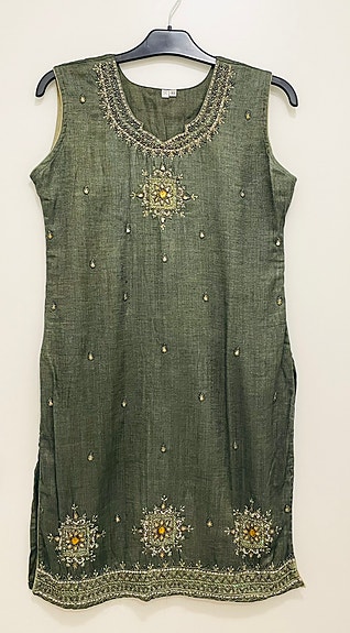 Intialainen tunika /kameez väri oliivi n 38/