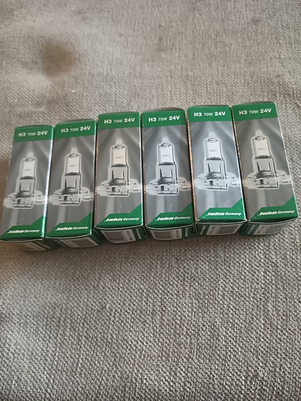 6 kpl H3 24W 70W polttimo