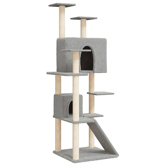 vidaXL Kissan kiipeilypuu sisal- raapimispylväillä vaaleanharm. 153 cm(sku71694