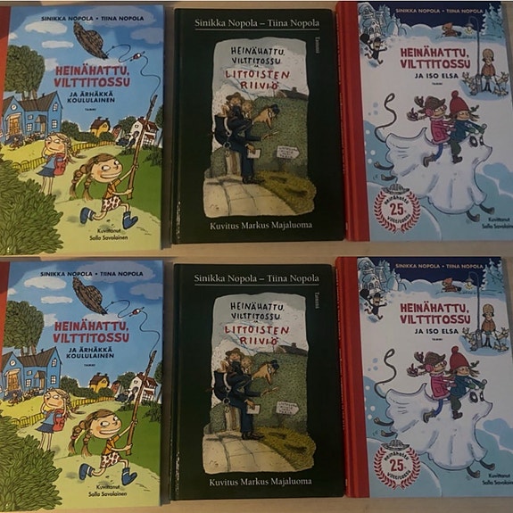 Heinähattu ja vilttitossu kirjoja 3 kpl