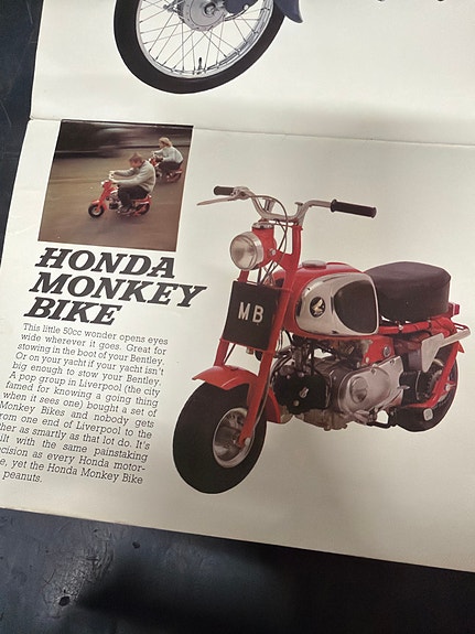Honda 50 plus myyntiesite 70-luvulta Monkey