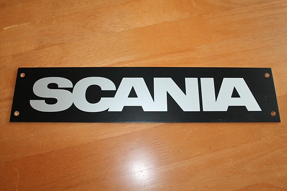 SCANIA rekka-auto mainoskyltti kuorma-auto metal kyltti teksti alumiini 34,4cm