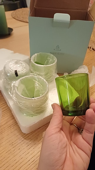 PartyLite Vert Votive tuikkukipot