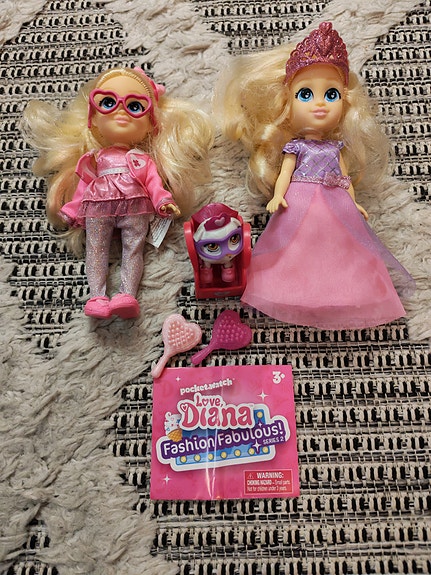 Diana Doctor ja Princess -mininuket 15cm + tarvikkeet