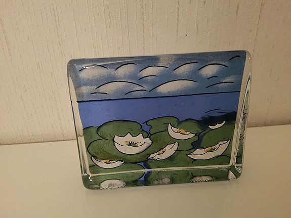 Iittala Taidelasi Paperipaino Vesililjat