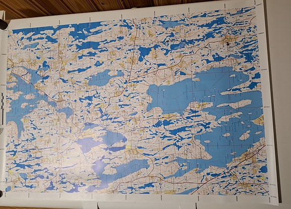 SYNSIÖ Yleiskartta vahakangas pöytäliina tai seinälle vintage