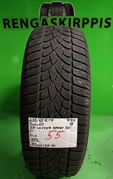 235/65R17 Dunlop SP Winter Sport 3D 104H kitka 5mm DOT15 1KPL