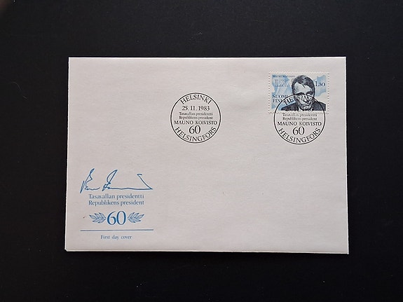 Ensipäiväkuori FDC Presidentti Mauno Koivisto 60 vuotta 25.11.1983
