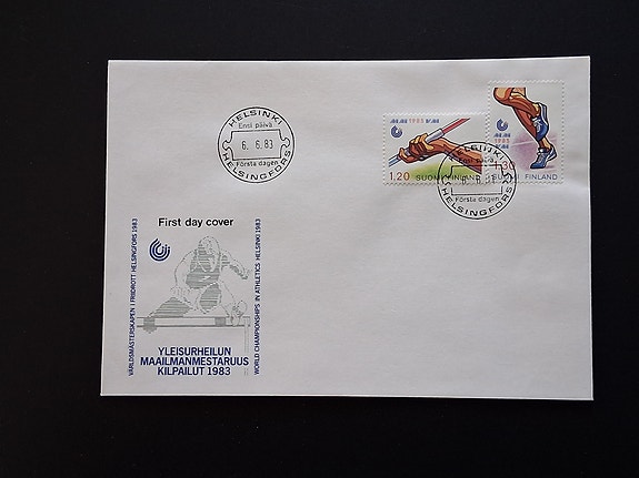 Ensipäiväkuori FDC Yleisurheilun MM 6.6.1983