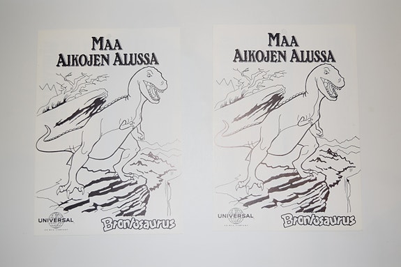 maa aikojen alussa värityskuva 2kpl