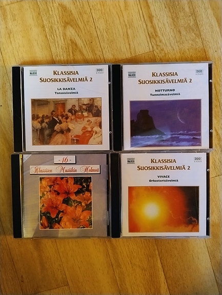 Klassista musiikkia cd-levyjä
