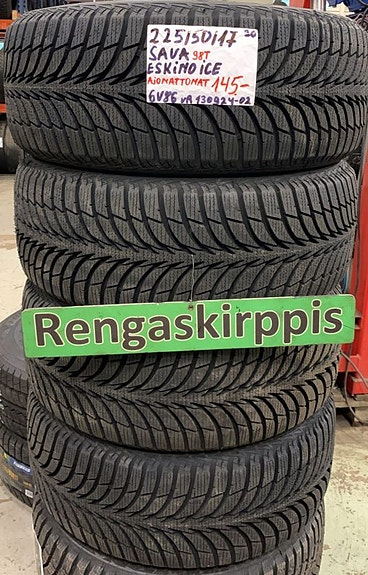 225/50R17 Sava Eskimo Ice 98T kitka ajamattomat DOT20 4KPL