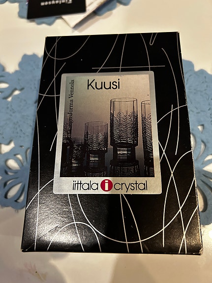 Iittala Kuusi lasit 2 kpl kirkas kristalli