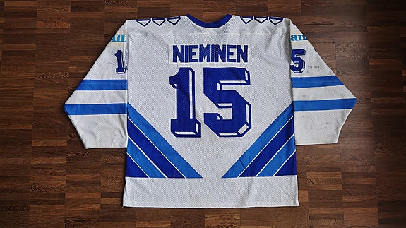 Mika Nieminen game worn Team Finland MM 1991 pelipaita