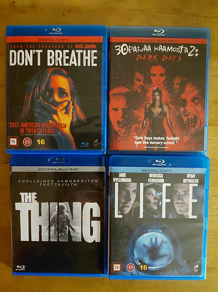 Kauhu elokuvia DVD/blu-ray
