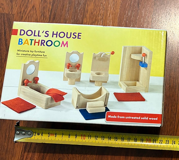 Doll’s house bathroom wood