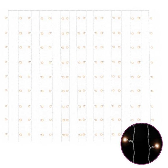 vidaXL LED-valonauhaverho keijuvalot 3x3 m 300 LEDiä lämmin valkoinen(sku328925