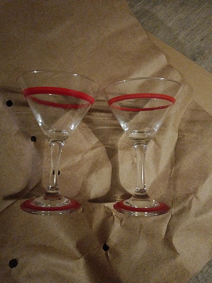 Vintage Martini lasit x2