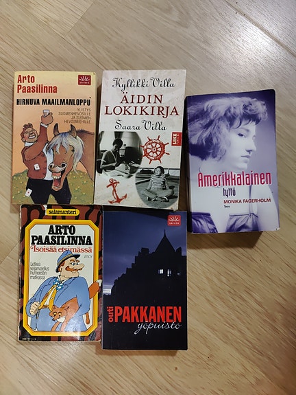 ALE Pokkareita Arto Paasilinna, Kyllikki Villa, Outi Pakkanen, Monica Fagerholm