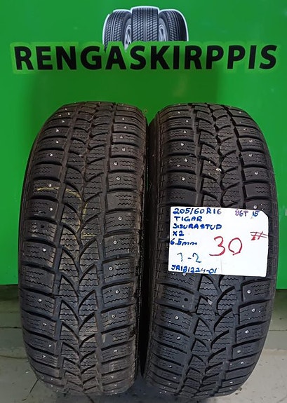 205/60R16 Tigar Sigura Stud 96T nasta 6,5mm # DOT15 2KPL