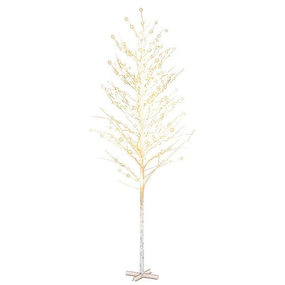 vidaXL Valkoinen LED-koivu lämmin valkoinen 672 LED-valoa 400 cm(sku345147