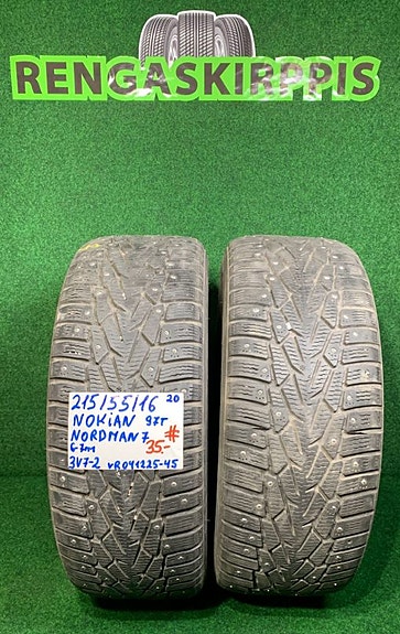 215/55R16 Nokian Nordman 7 97T nasta 6-7mm # DOT20 2KPL