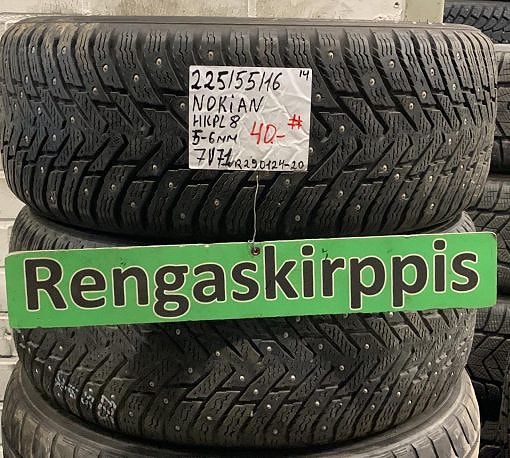 225/55R16 Nokian HKPL 8 nasta 5-6mm DOT14 1KPL