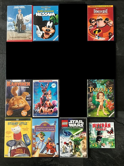 Lasten DVD elokuvia, Disney, Lego Star Wars ym.