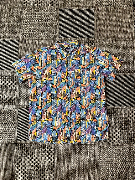 PATAGONIA mens XL Go-to Shirt 52691 60%cot 40%pe hawaii shirt kesäpaita