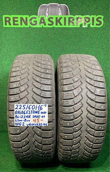 225/60R16 Bridgestone Blizzak Spike 01 102T nasta 7,5-8mm DOT15 2KPL