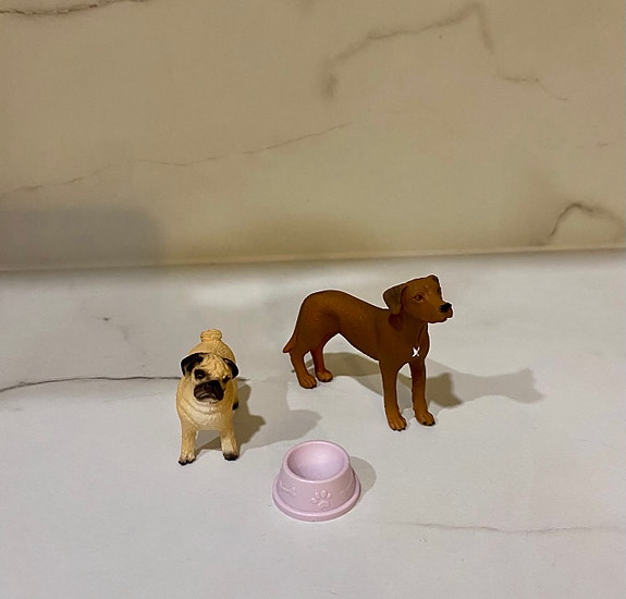 Schleich koirat ja ruokakuppi