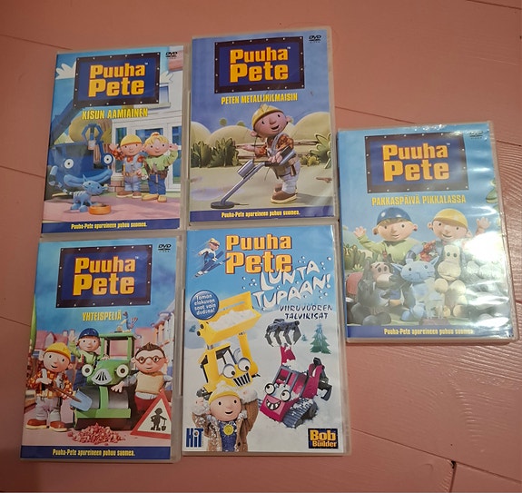 Puuha Pete dvd 5 kpl ja Chugginton & Puuha-Pete 2 kpl