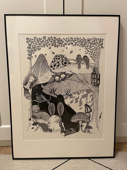 Kehystetty juliste koko 61x81