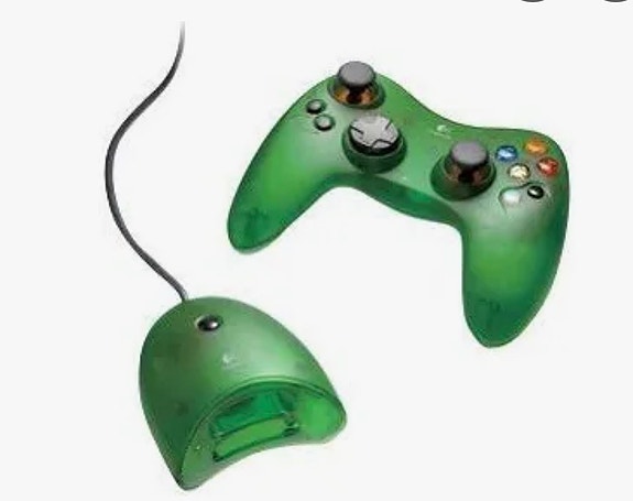 Xbox original langaton vihreä Logitech-ohjain