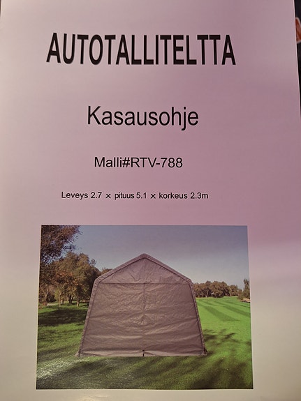2,7×5,1 m Pressutalli / autotalliteltta
