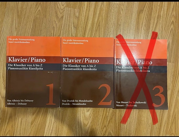 Pianomusiikin klassikoita nuotti kirja