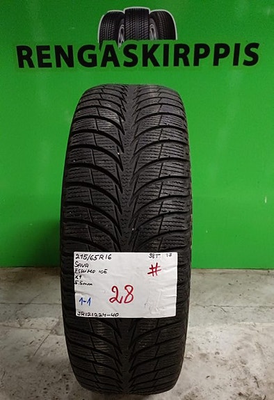 215/65R16 Sava Eskimo Ice 98T kitka 5,5mm # DOT17 1KPL