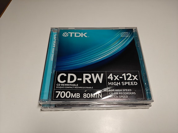 TDK CR-RW 700 MB levyt, 2 kpl