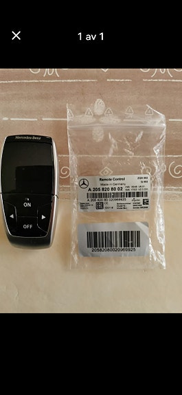 Mercedes-Benz A 205 820 80 02 kauko-ohjain musta