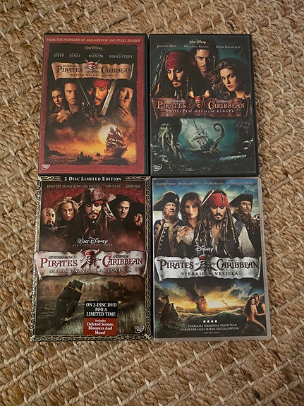 Pirates of the caribbean dvd setti