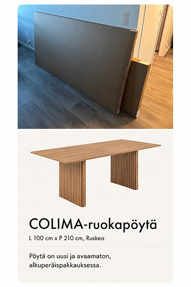 Asko Colima Avaamaton Ruokapöytä