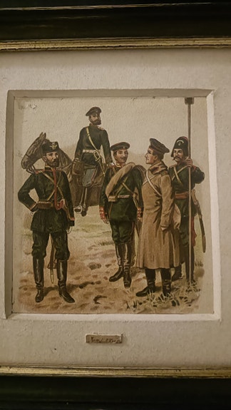 Antiikki Taulu Venäjän Armeija 1800-luku