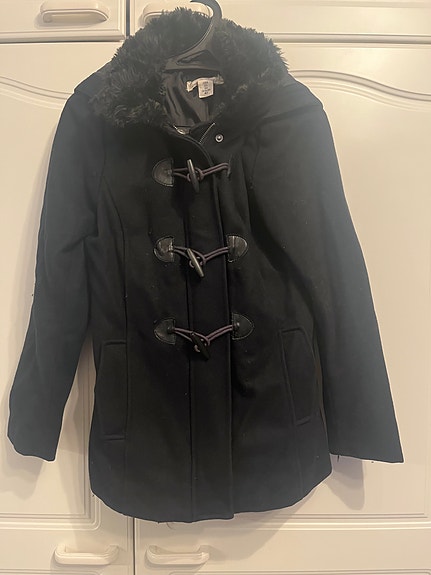 H&M Talvitakki Musta Villa 36