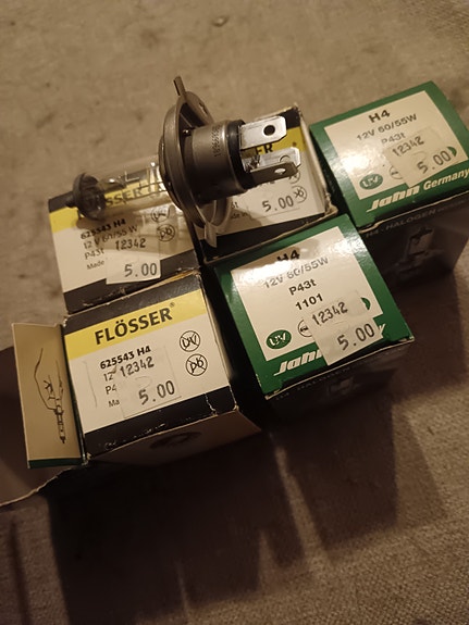 6 kpl H4 polttimo 12V 60/55W