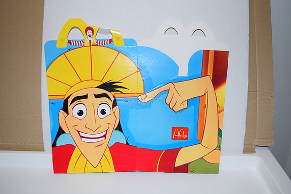 Mcdonald's happy meal laatikko keisarin uudet kuviot