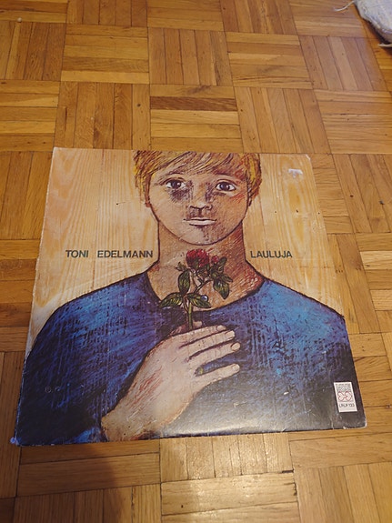 Toni Edelmann lauluja nimikirjoituksella/omistuksella lp-levy