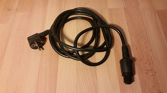 Defa MiniPlug lämmityskaapeli musta 2.5m kumikaapeli kulmapistoke